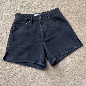 Abercrombie Curve Love High Rise Dad Short - Black - Size 10